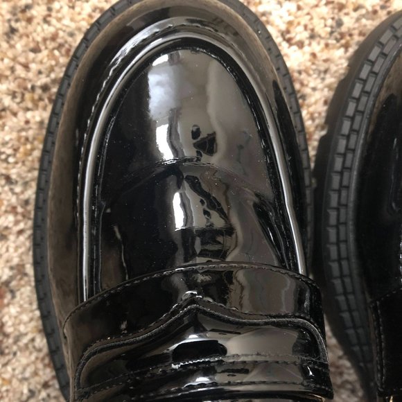 Classically Elegant Patent Leather Black Loafers - Picture 7 of 10